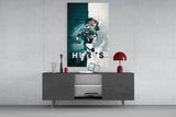 Jalen Hurts Glass Wall Art.