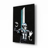 Pro Football Quarterback Quadro su vetro - 72x46 cm
