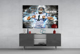 Cam Newton Glass Wall Art.