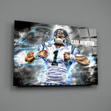 Cam Newton Glass Wall Art.