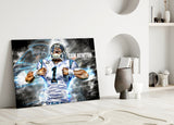 Cam Newton Glass Wall Art.
