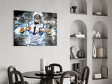 Cam Newton Glass Wall Art.
