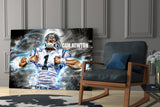 Cam Newton Glass Wall Art.