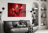 Christiano Ronaldo Glass Wall Art.