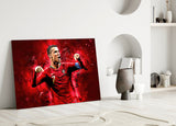 Christiano Ronaldo Glass Wall Art.