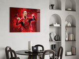 Christiano Ronaldo Glass Wall Art.