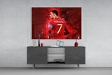 Christiano Ronaldo Glass Wall Art.