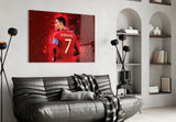 Christiano Ronaldo Glass Wall Art.