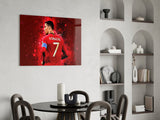 Christiano Ronaldo Glass Wall Art.