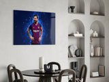 Messi Glass Wall Art.