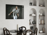 Christiano Ronaldo Glass Wall Art.