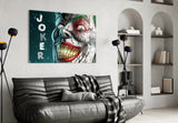 Joker Glass Wall Art.