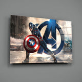 Captain America Glass Wall Art.