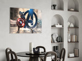 Captain America Glass Wall Art.