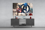 Captain America Glass Wall Art.