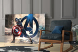 Captain America Glass Wall Art.