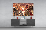 Captain America vs Iron Man Glass Wall Art.
