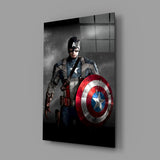 Captain America Glass Wall Art.