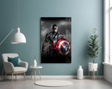 Captain America Glass Wall Art.
