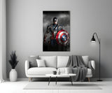 Captain America Glass Wall Art.