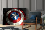 Captain America Glass Wall Art.
