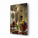 Carpet Seller Glass Wall Art - 72x46 cm