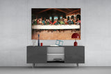 Last Supper Remastered Glass Wall Art.