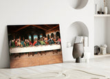 Last Supper Remastered Glass Wall Art.