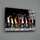 NBA All Stars Glass Wall Art.
