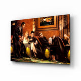 Iconos retro en el cine cuadro de cristal - 72x46 cm