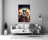 Krishna and Radha Glass Wall Art.