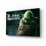 Words of Yoda Glass Wall Art.