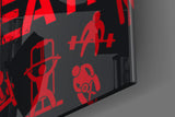 Eat, Lift, Sleep Glass Wall Art.