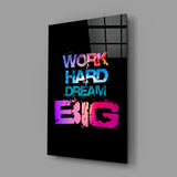 Dream Big Glass Wall Art.