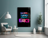 Dream Big Glass Wall Art.
