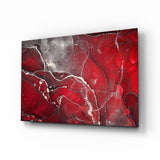 Red Marbellous Glass Wall Art - 72x46 cm