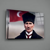 Ataturk  Glass Wall Art.