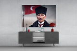 Ataturk  Glass Wall Art.