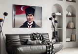 Ataturk  Glass Wall Art.