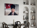 Ataturk  Glass Wall Art.