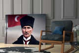 Ataturk  Glass Wall Art.