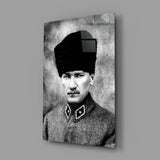 Ataturk  Glass Wall Art.