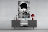 Ataturk  Glass Wall Art.