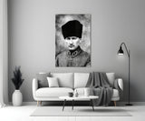 Ataturk  Glass Wall Art.