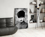 Ataturk  Glass Wall Art.