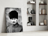 Ataturk  Glass Wall Art.