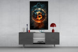 Bitcoin Glass Wall Art.