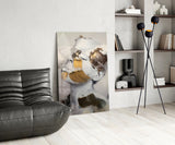 Brushed Face Glass Wall Art.