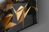 Golden Face Glass Wall Art.