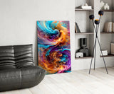 Color Dance Glass Wall Art.